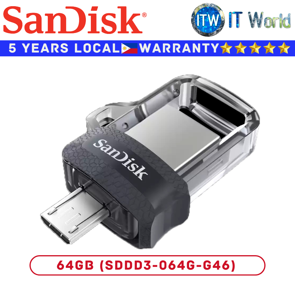 SanDisk USB Flash Drive Ultra Dual Drive M3.0 64GB (SDDD3-064G-G46)