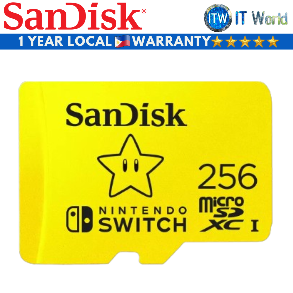 SanDisk Micro SD Card Memory Card Nintendo SDSQXAO 256GB microSDXC (SDSQXAO-256G-GN3ZN)