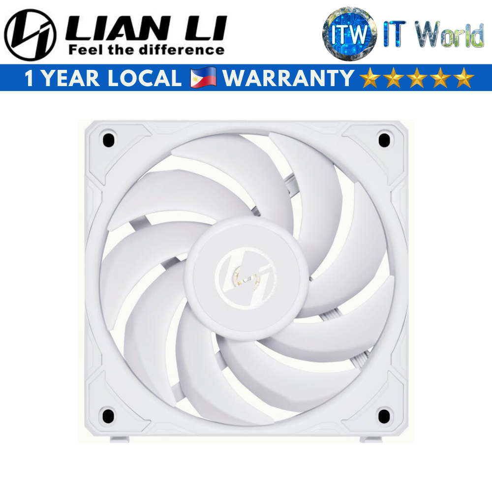 Lian Li Uni Fan P28 120mm Fluid Dynamic Bearing Single Fan (Black | White)