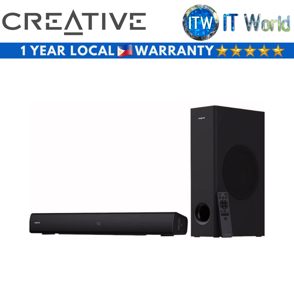 Creative Stage V2 2.1 Soundbar anad Subwoofer for TV and Desktop Monitor (51MF8375AA000)