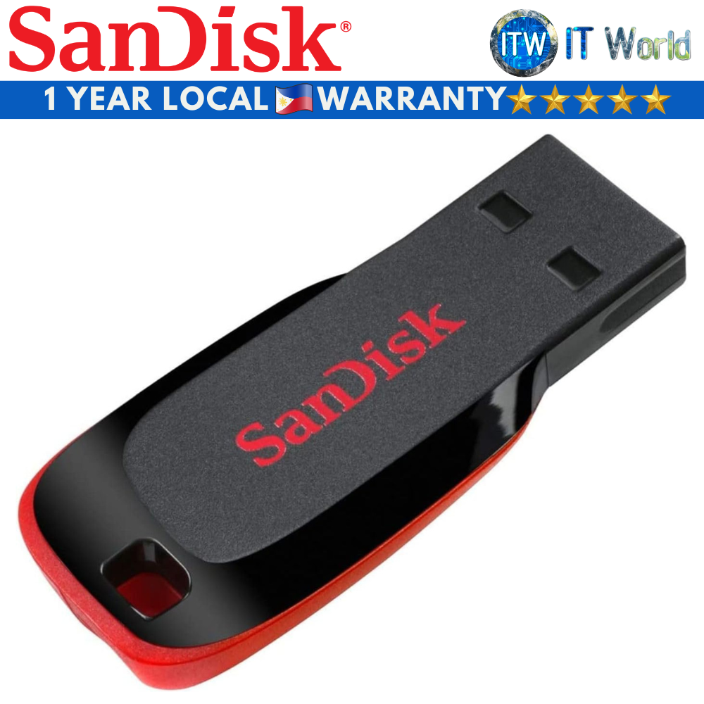 SanDisk USB Flash Drive 16GB Cruzer Blade USB 2.0 (Black)(SDCZ50-016G-B35)