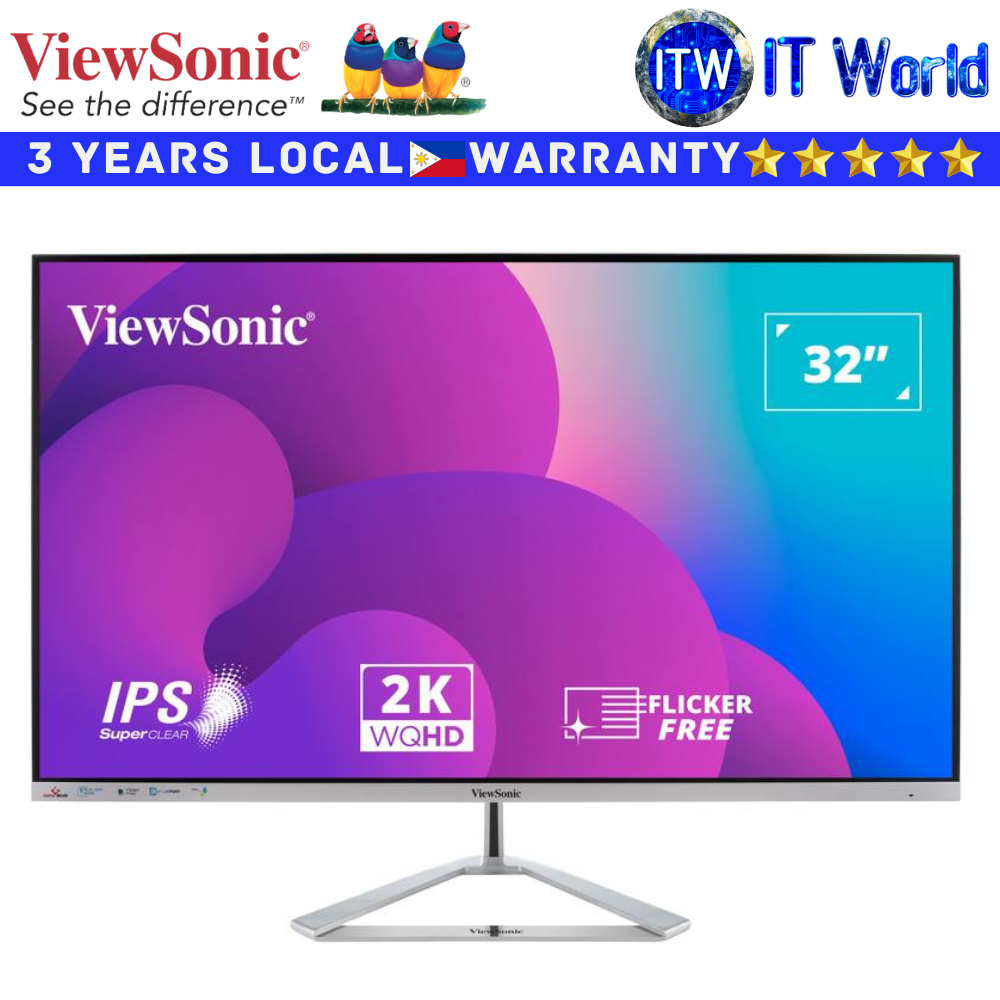 Viewsonic Monitor VX3276-2K-MHD-2 32&quot; 2560x1440 QHD / 75Hz / IPS / 4ms GTG / Flicker-free