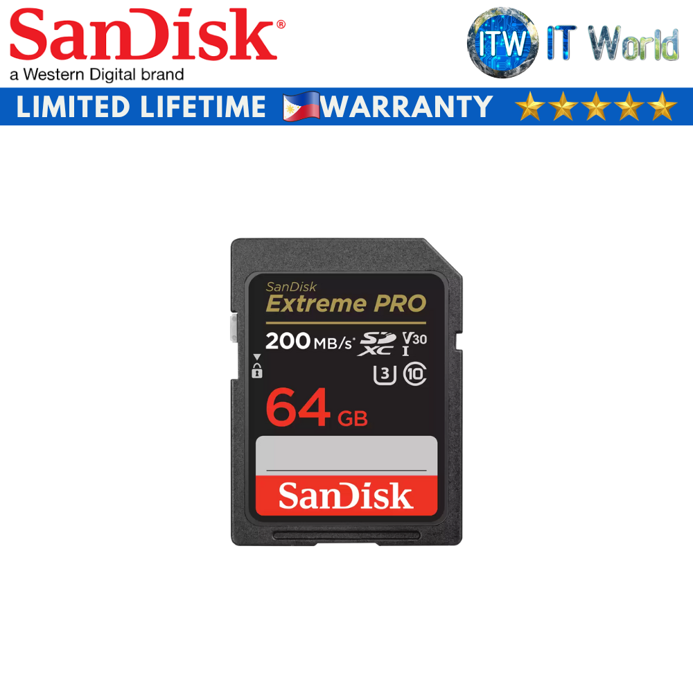 SanDisk Extreme PRO SDHC And SDXC UHS-I Memory Card (64GB | 128GB | 256GB)