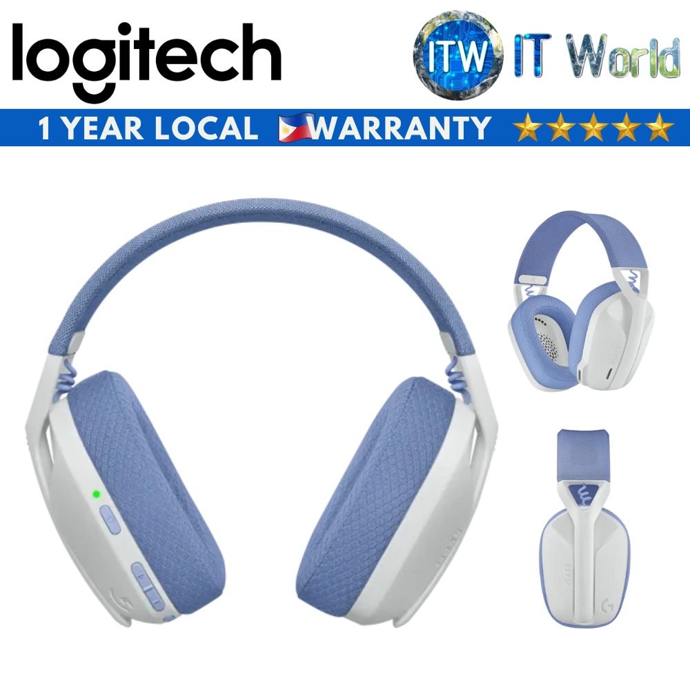 Logitech G435 Lightspeed Wireless Bluetooth Gaming Headset (Black/Blue/White)