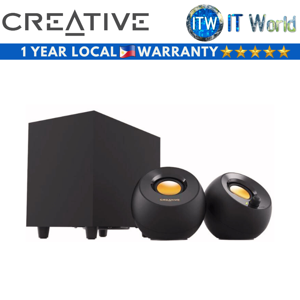 Creative Pebble Plus Black 2.1 USB Desktop Speakers with Subwoofer (51MF0480AA000)