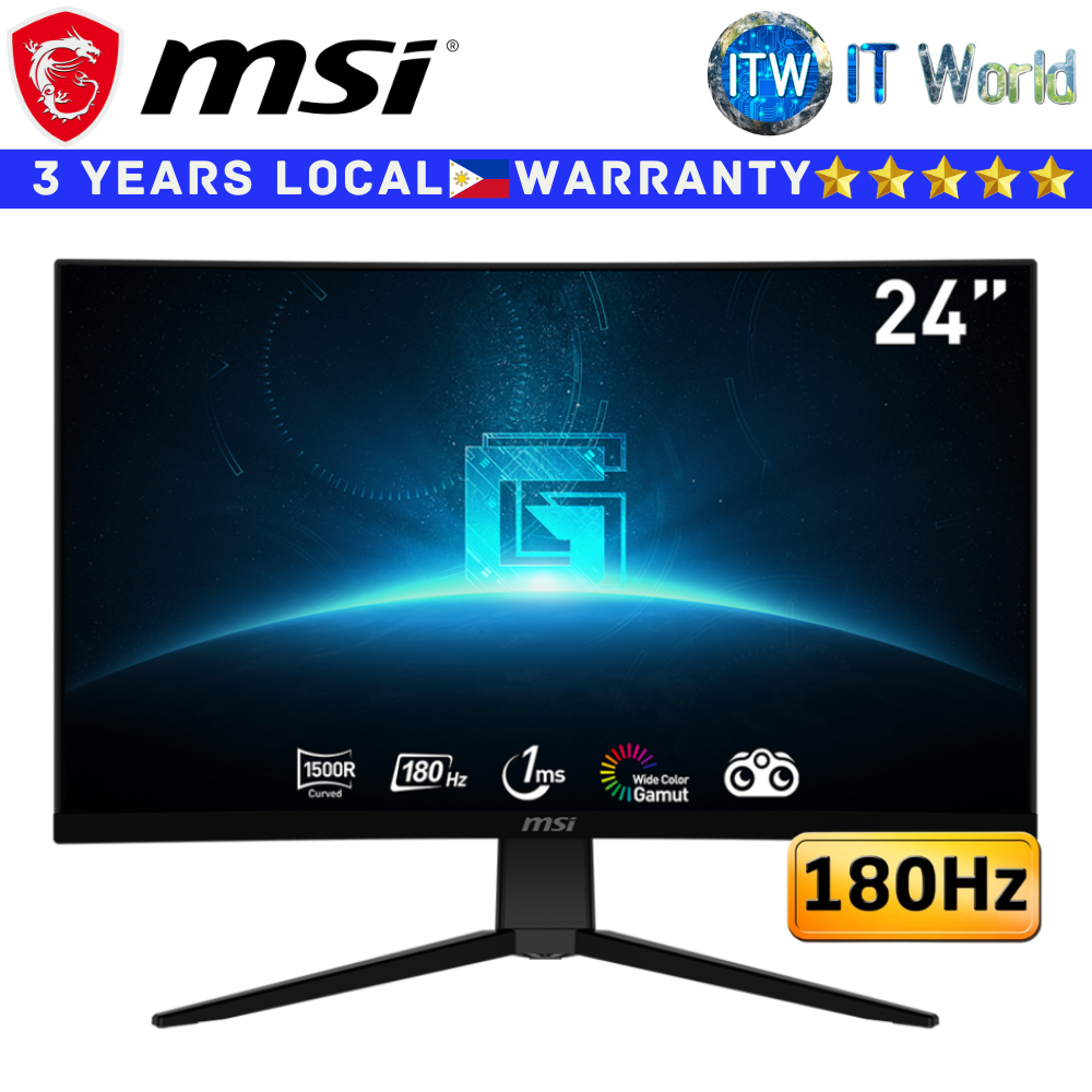 MSI Curved Gaming Monitor G2422C 24&quot; 1920x1080 FHD, 180Hz, VA, 1ms MPRT, 1500R, Anti-Flicker