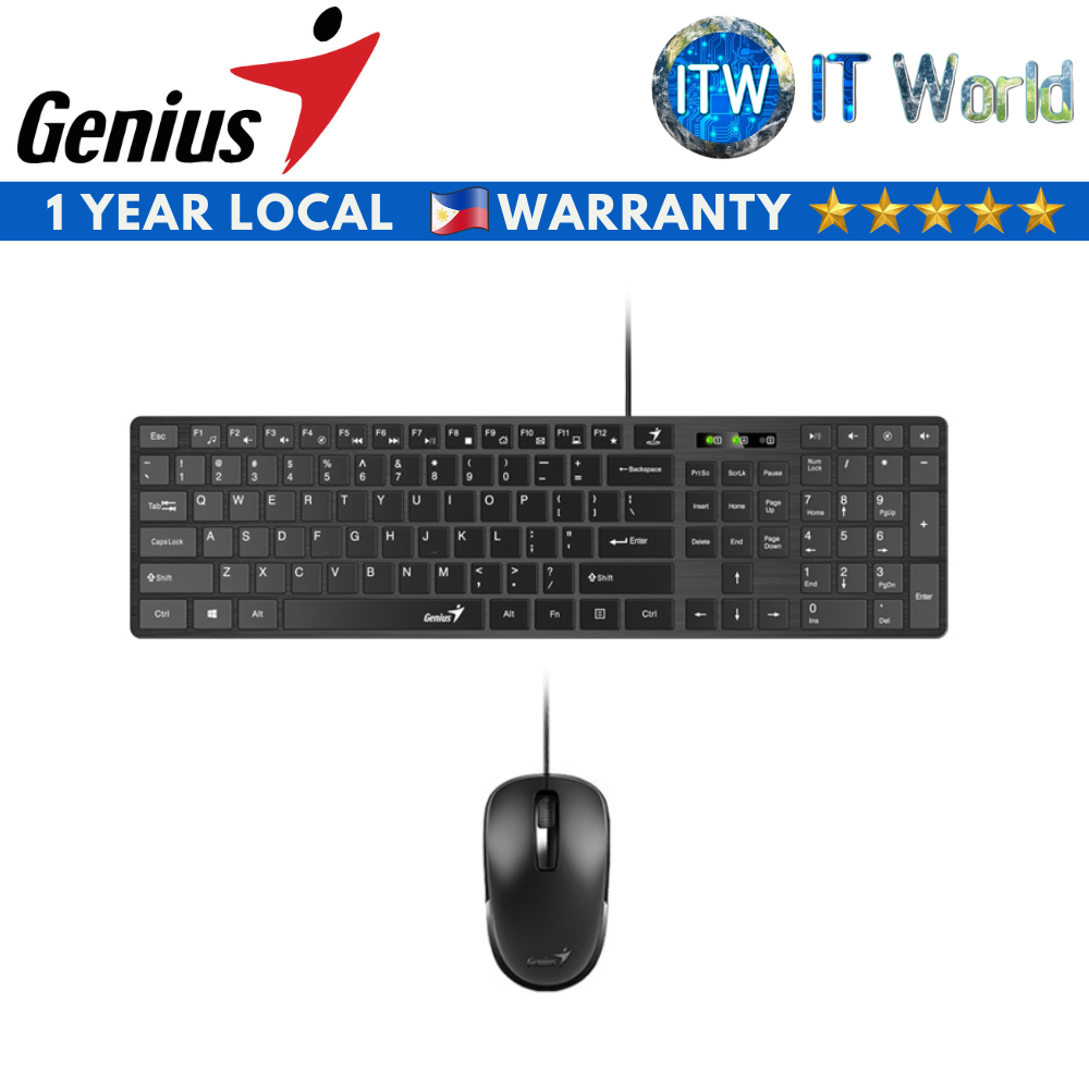 Genius Slimstar C126 Wired Slim KB and Mouse Combo (GEN31330007400)