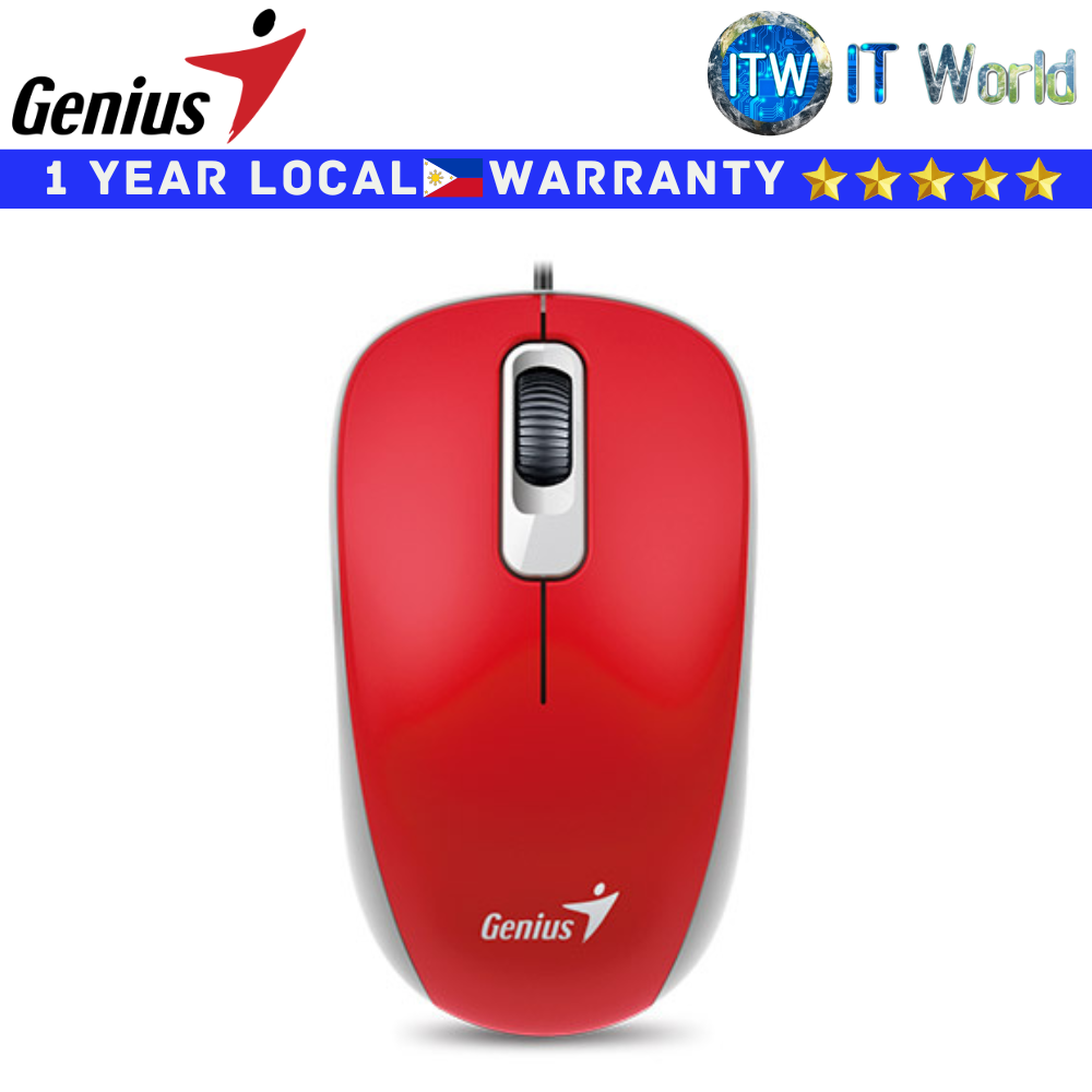 Genius Wired Optical Mouse DX-110 USB 1000dpi (Passion Red)