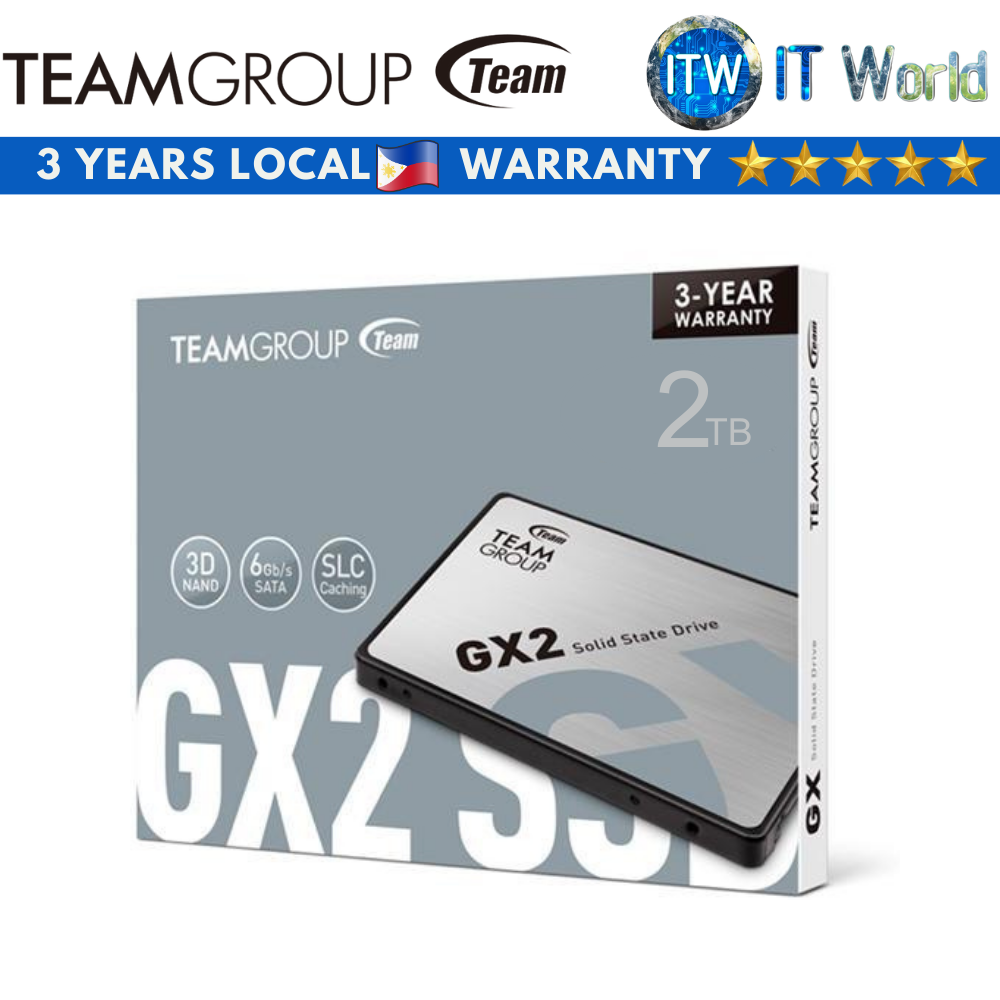 TeamGroup GX2 2.5&quot; 3D NAND SATA III 6Gb/s Internal SSD (2TB)