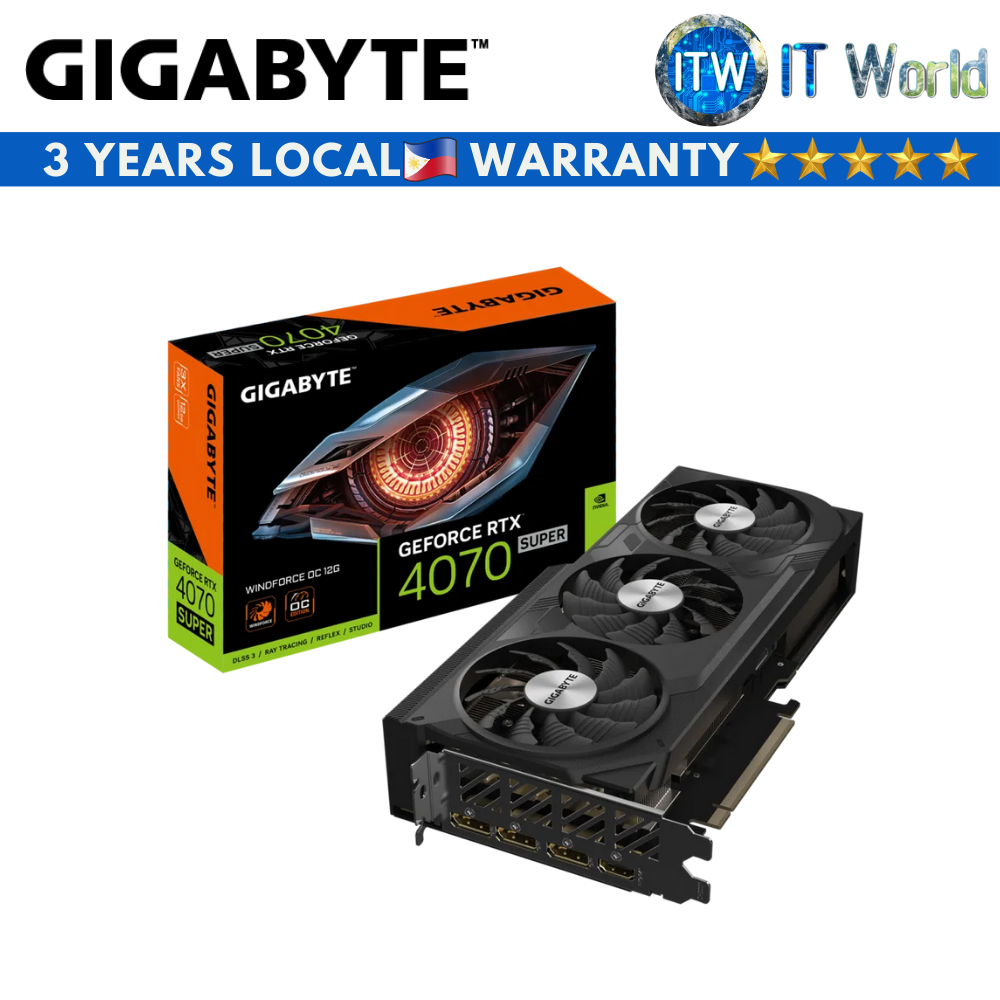 Gigabyte Geforce RTX 4070 Super Windforce OC 12GB GDDR6X Graphic Card (GV-N407SWF3OC-12GD)