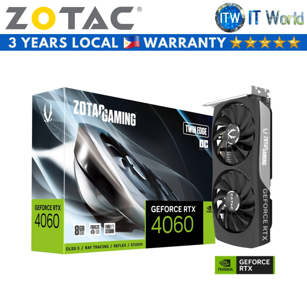 Zotac Gaming Geforce RTX 4060 8GB GDDR6 Twin Edge OC Graphic Card (ZT-D40600H-10M)