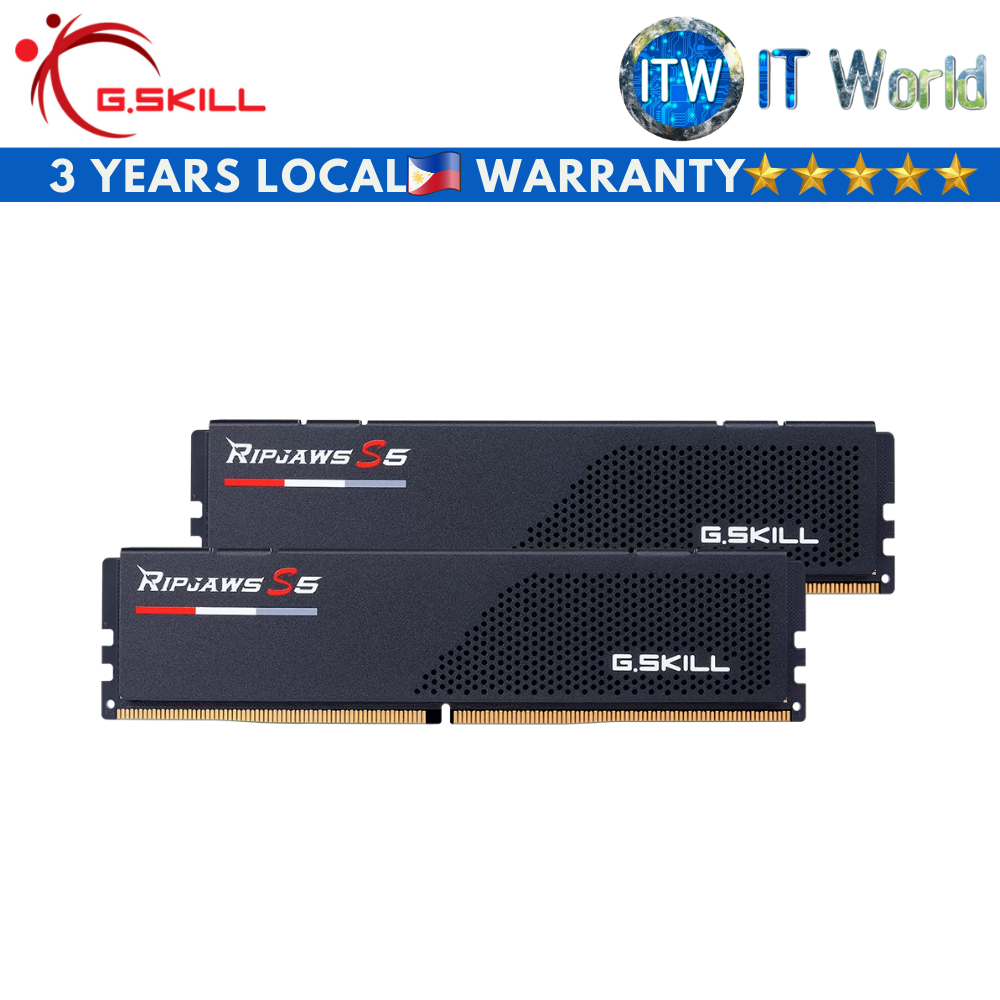 G.Skill Ripjaws S5 32GB (2X16GB) DDR5-6000Mhz Desktop Memory (F5-6000J3238F16GX2-RS5K)