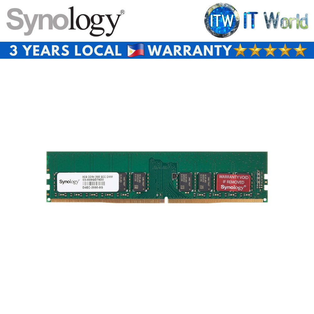 Synology 8GB DDR4-2666MHz ECC U-DIMM Memory Module (SY-D4EC-2666-8G)