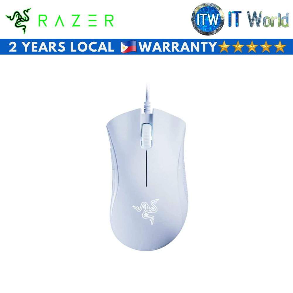 Razer DeathAdder Essential Wired Gaming Mouse (White)