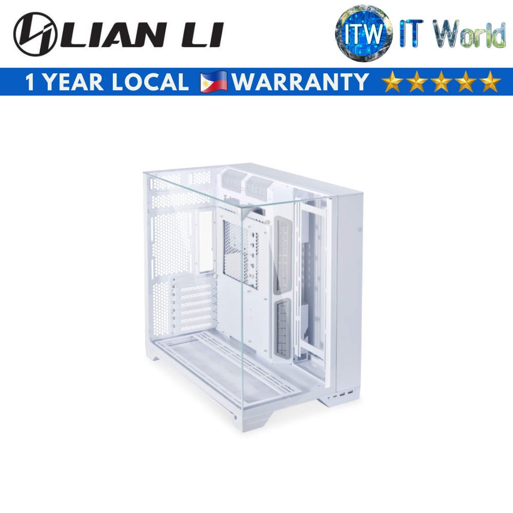 Lian Li 011 Vision ATX Tempered Glass PC Case (White | Black) (White)