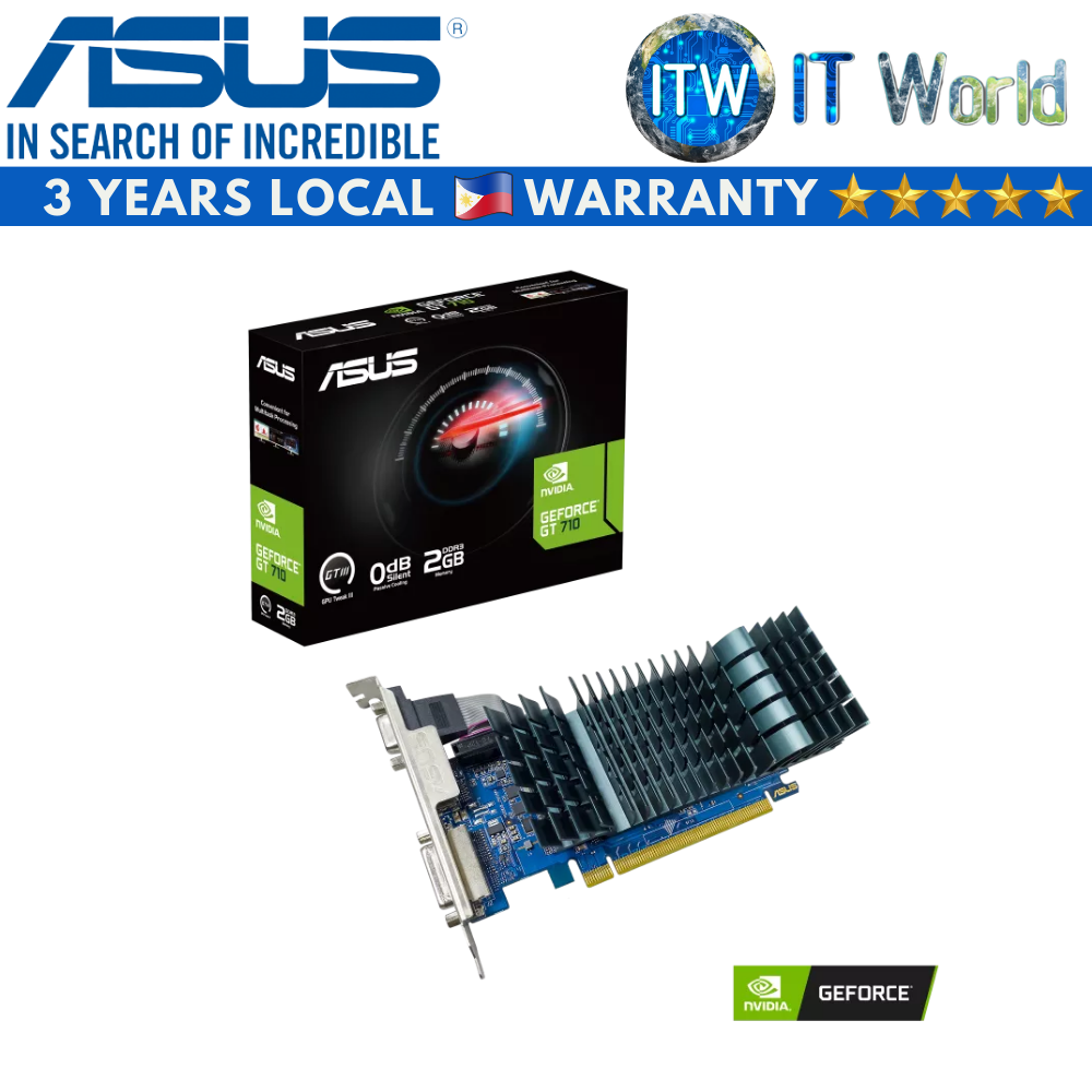 Itw | ASUS Geforce GT710 2GB DDR3 EVO Graphic Card (GT710-SL-2GD3-BRK-EVO)