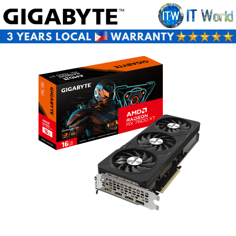 Gigabyte Radeon RX 7600 XT Gaming OC 16GB GDDR6 Graphic Card (GV-R76XTGAMING-OC-16GD)