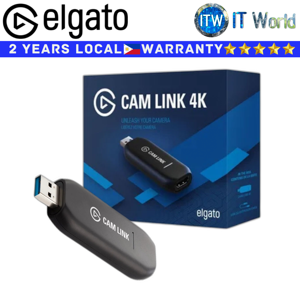 Elgato Capture Device Cam Link 4K Broadcast Live, Record via DSLR, Camcorder EL-10GAM9901