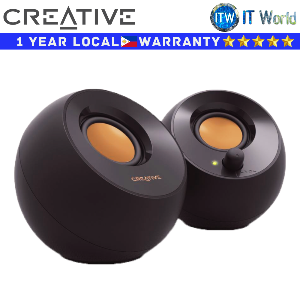 Itw | Creative Computer Speaker Pebble MF1680 Modern 2.0 USB (Black | White) (Black)