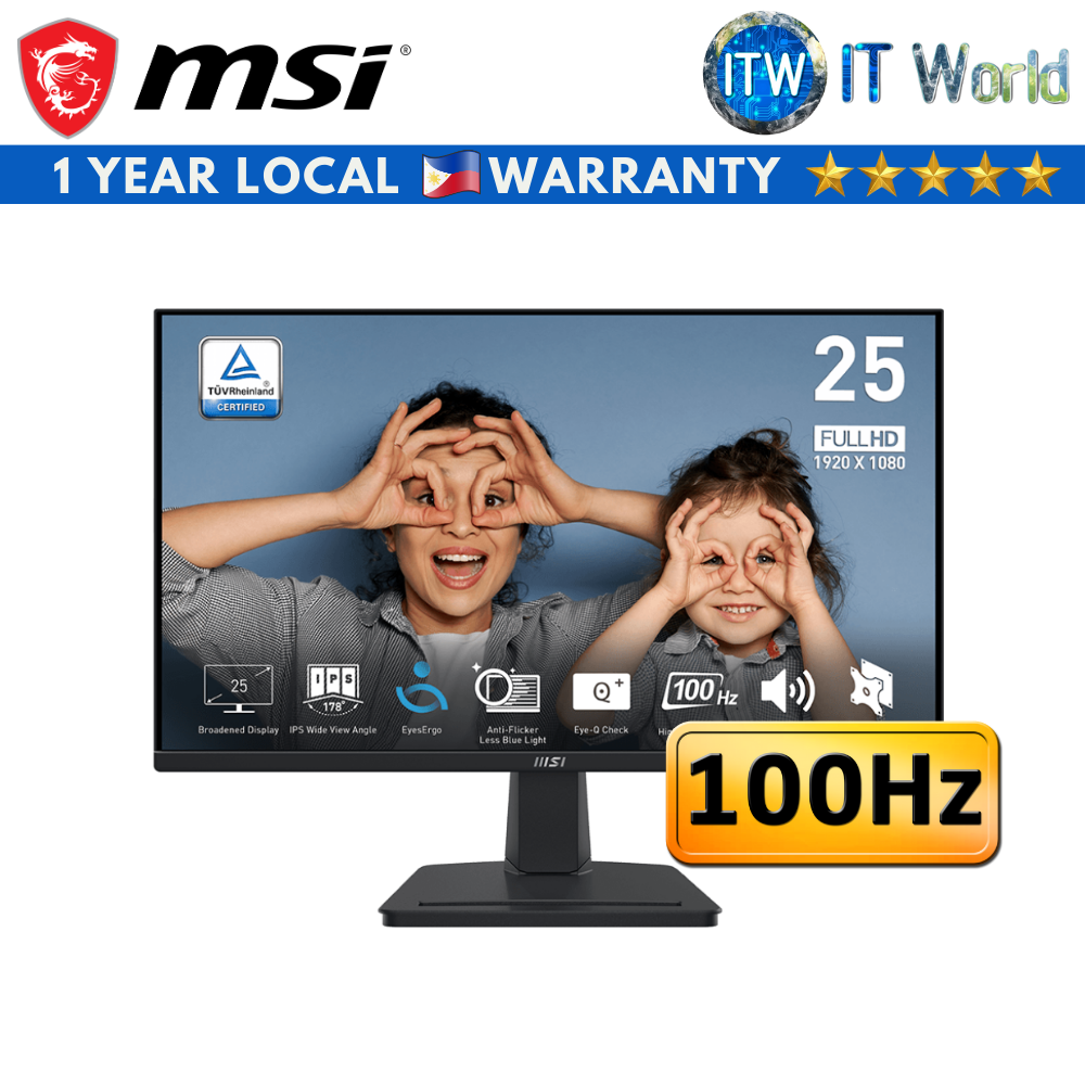 MSI PRO MP251 - 25&quot; FHD(1920x1080) / 100Hz / IPS / 1ms(MPRT) / Monitor