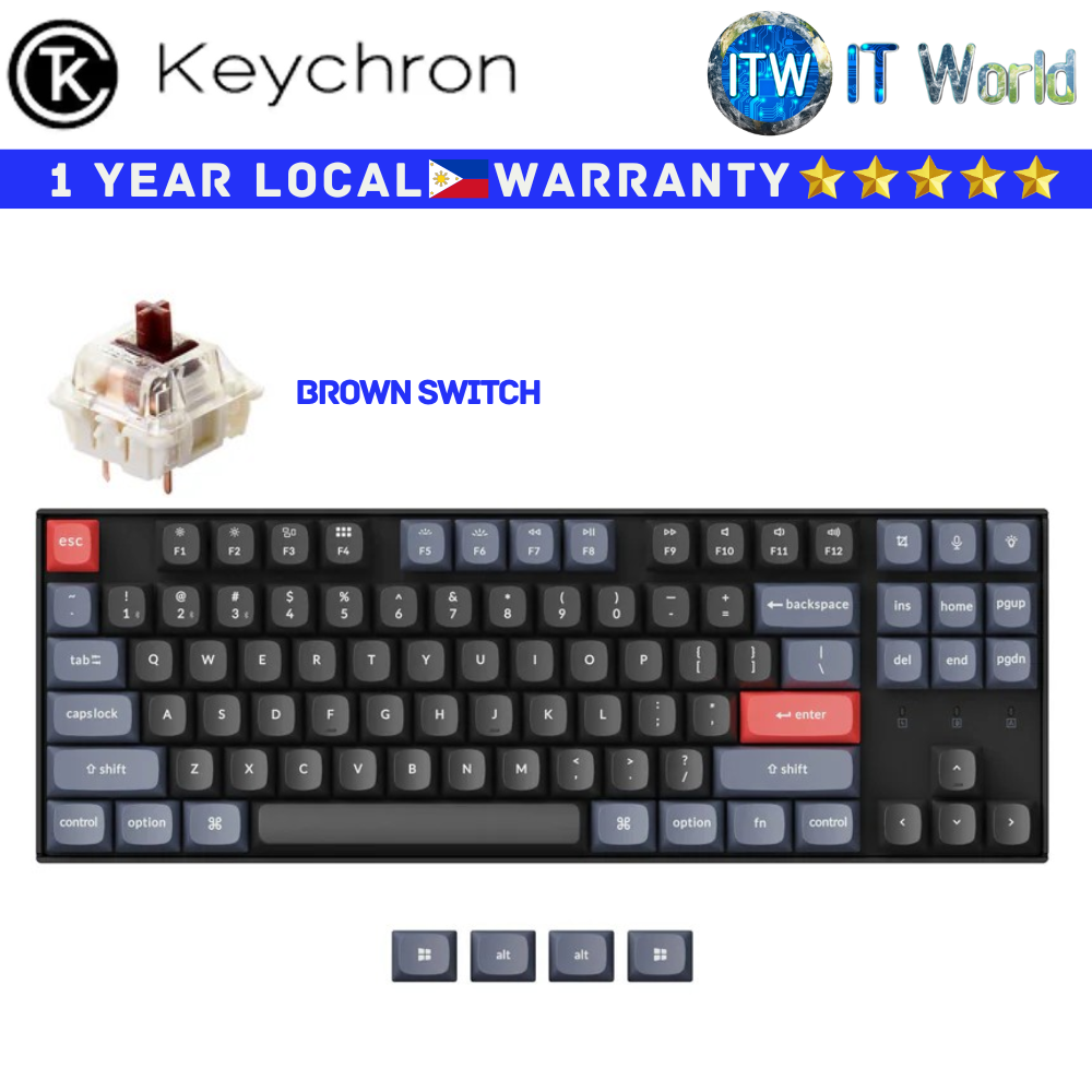 Keychron Wireless Mechanical Keyboard K8 Pro QMK/VIA RGB Backlight Brown Switch (K8P-H3)