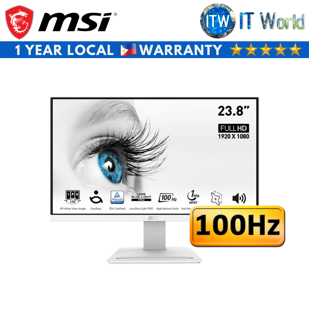 MSI PRO MP243XW - 24&quot; FHD(1920x1080) / 100Hz / IPS / 1ms (MPRT) / Monitor