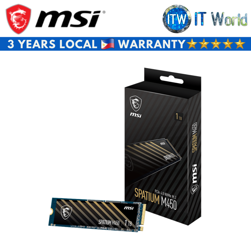 MSI Spatium M450 PCIe 4.0 NVMe M.2 1TB SSD