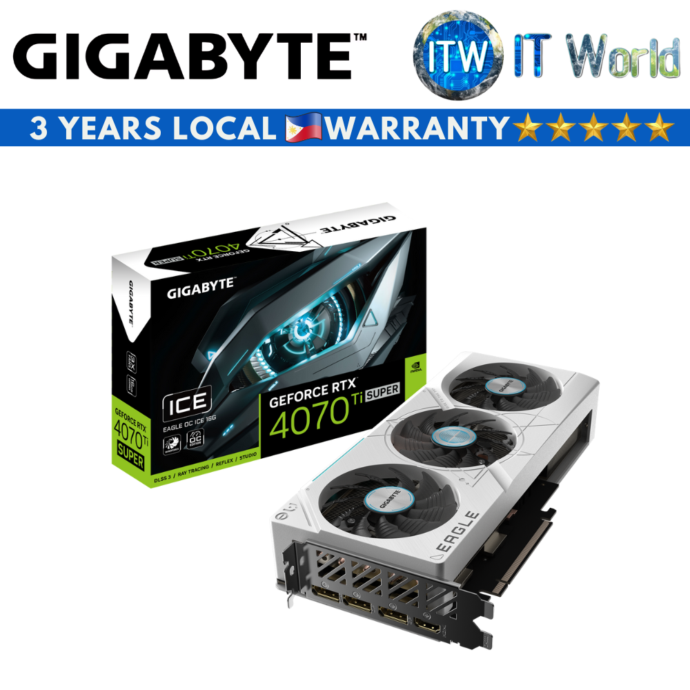 Gigabyte GeForce RTX4070 Ti Super Eagle OC Ice 16GB GDDR6X Graphics Card (GV-N407TSEAGLEOCICE-16GD)