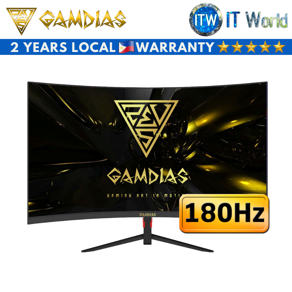 Gamdias Atlas HD27G II - 27&quot; FHD(1920x1080) / 180Hz / VA / 0.5ms(MPRT) / Curve Gaming Monitor