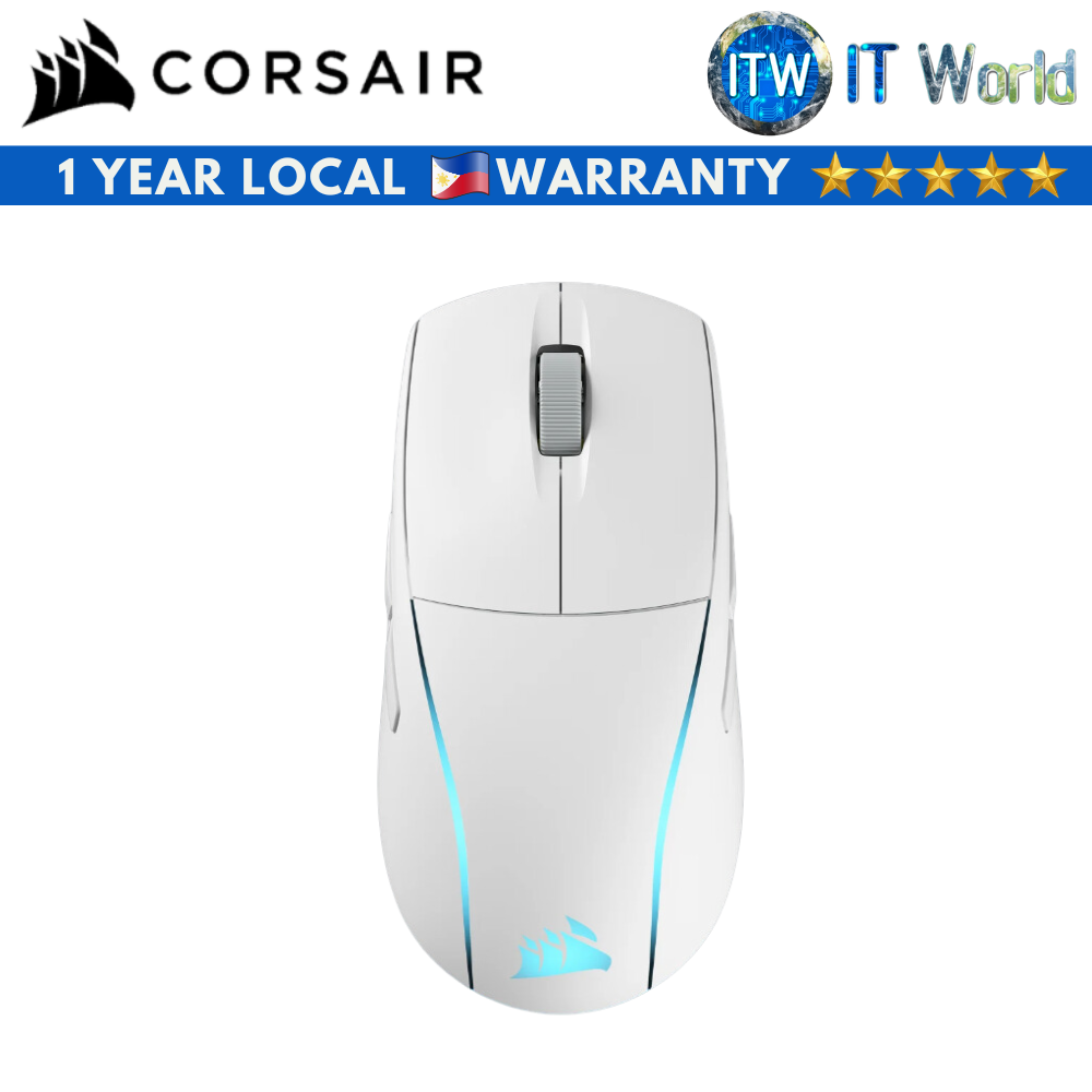 CORSAIR M75 WIRELESS Lightweight RGB Gaming Mouse (AP) (White) (CS-CH-931D011-AP)