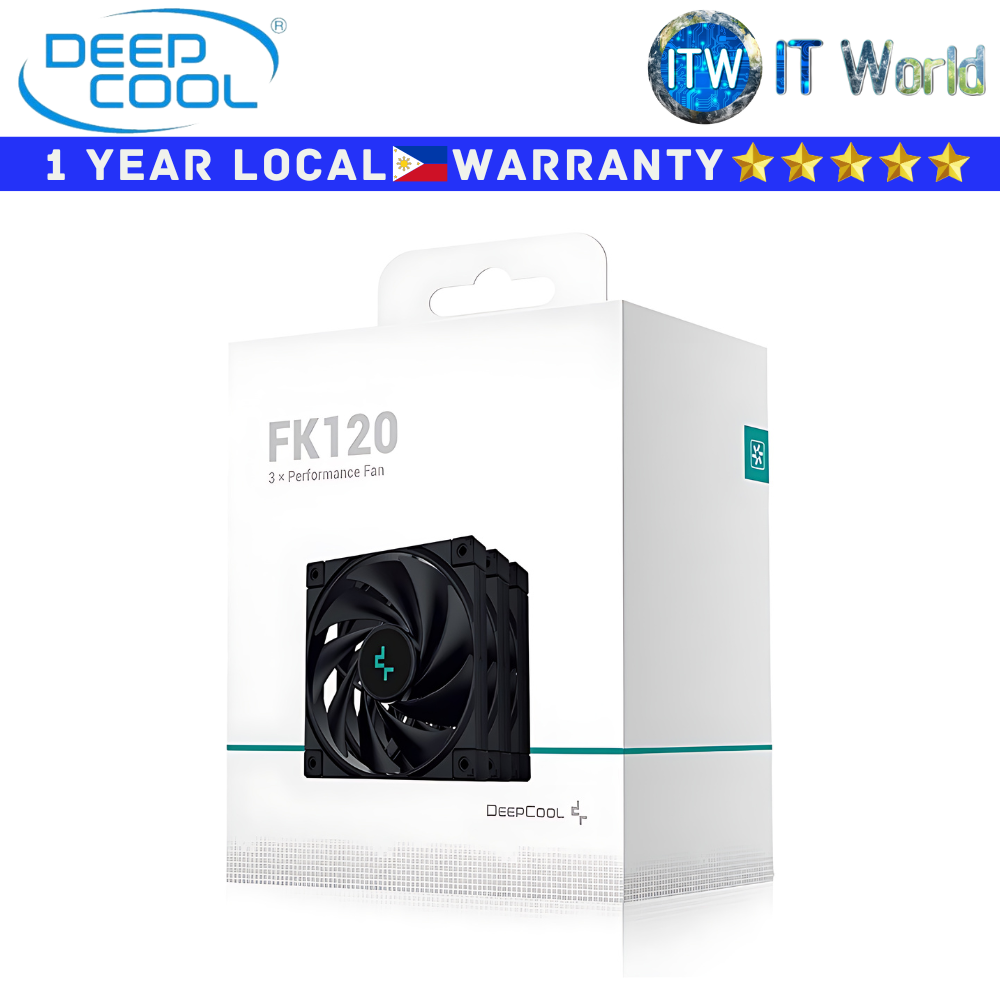 Deepcool PC Fan FK120 3in1 Black High-Performance 120mm PWM Fan (R-FK120-BKNPF3-G-1)