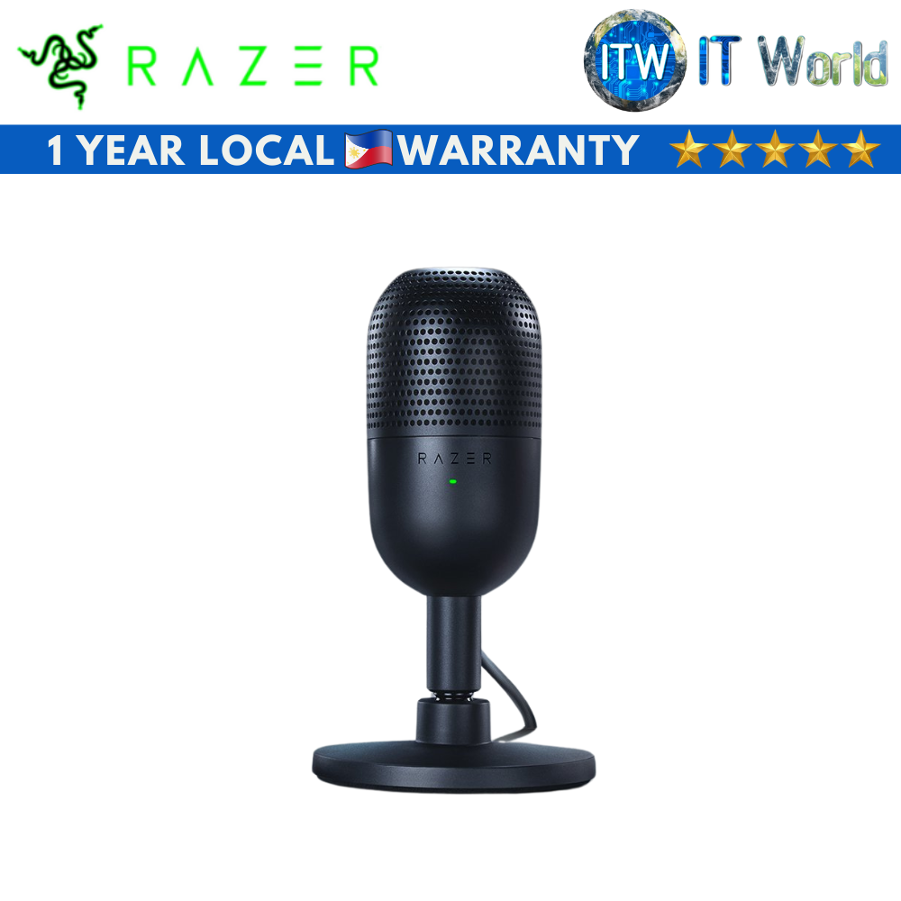 Razer Seiren V3 Mini Ultra-Compact USB Microphone with Tap-to-Mute (Black | Quartz | White) (Black)