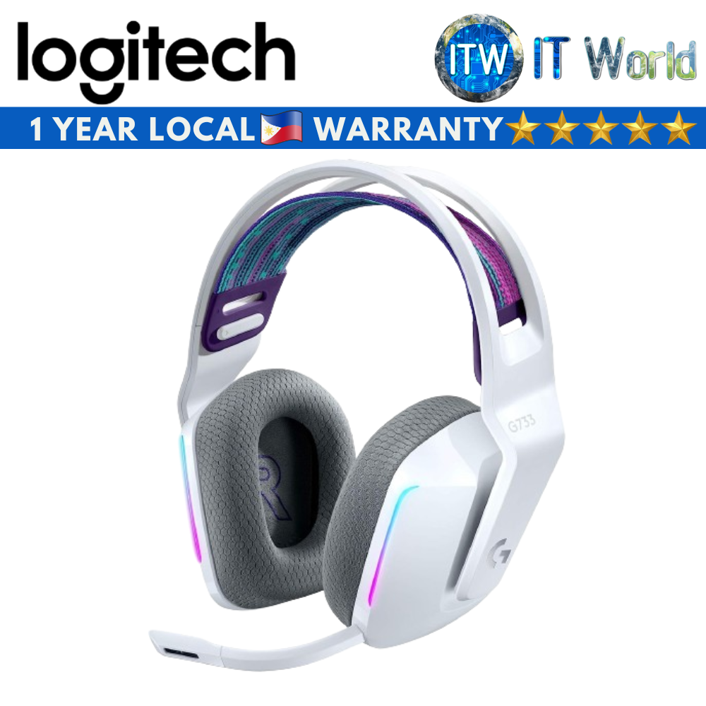 Logitech G733 Lightspeed Wireless RGB Gaming Headset (White)