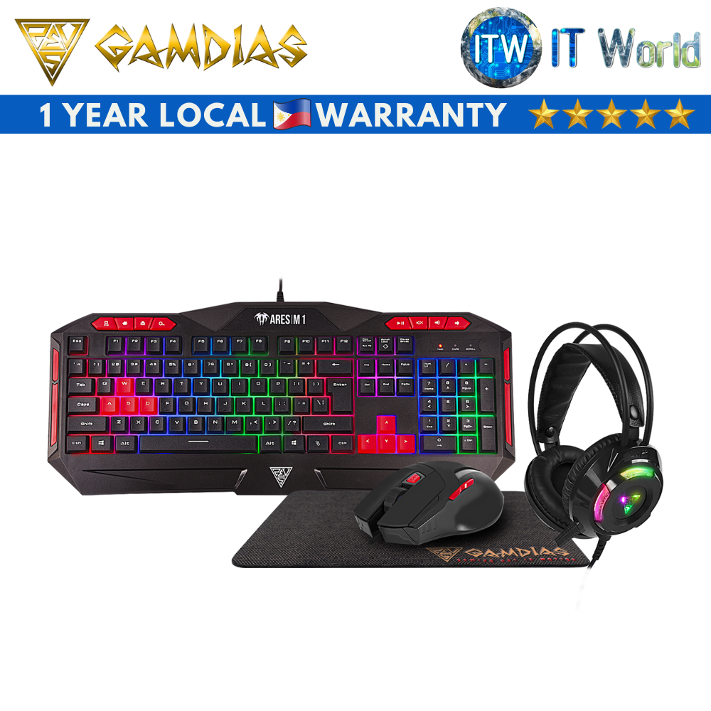 Gamdias POSEIDON M2 4-IN-1 Headphone, Keyboard, Mouse &amp; Mousepad Combo