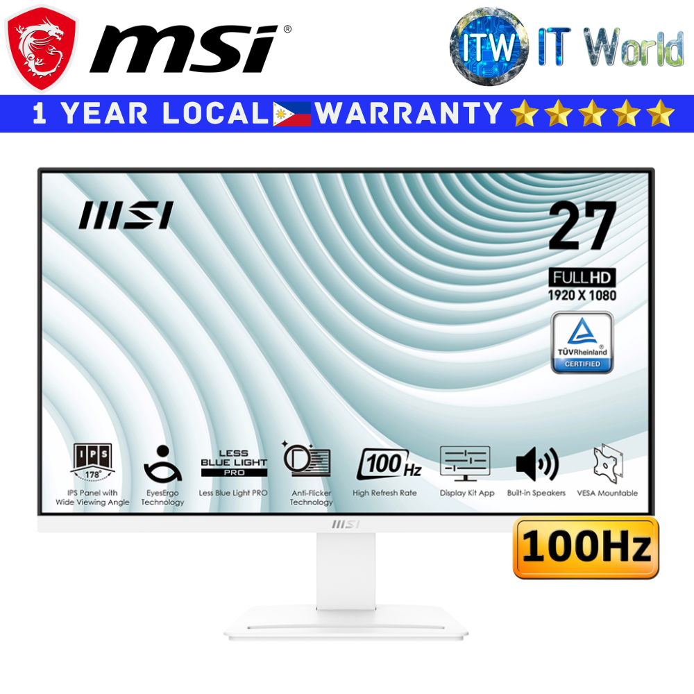 MSI Monitor Pro MP273AW 27&quot; 1920x1080 FHD / 100Hz / IPS / 1ms MPRT, 4ms GTG / Anti-Glare