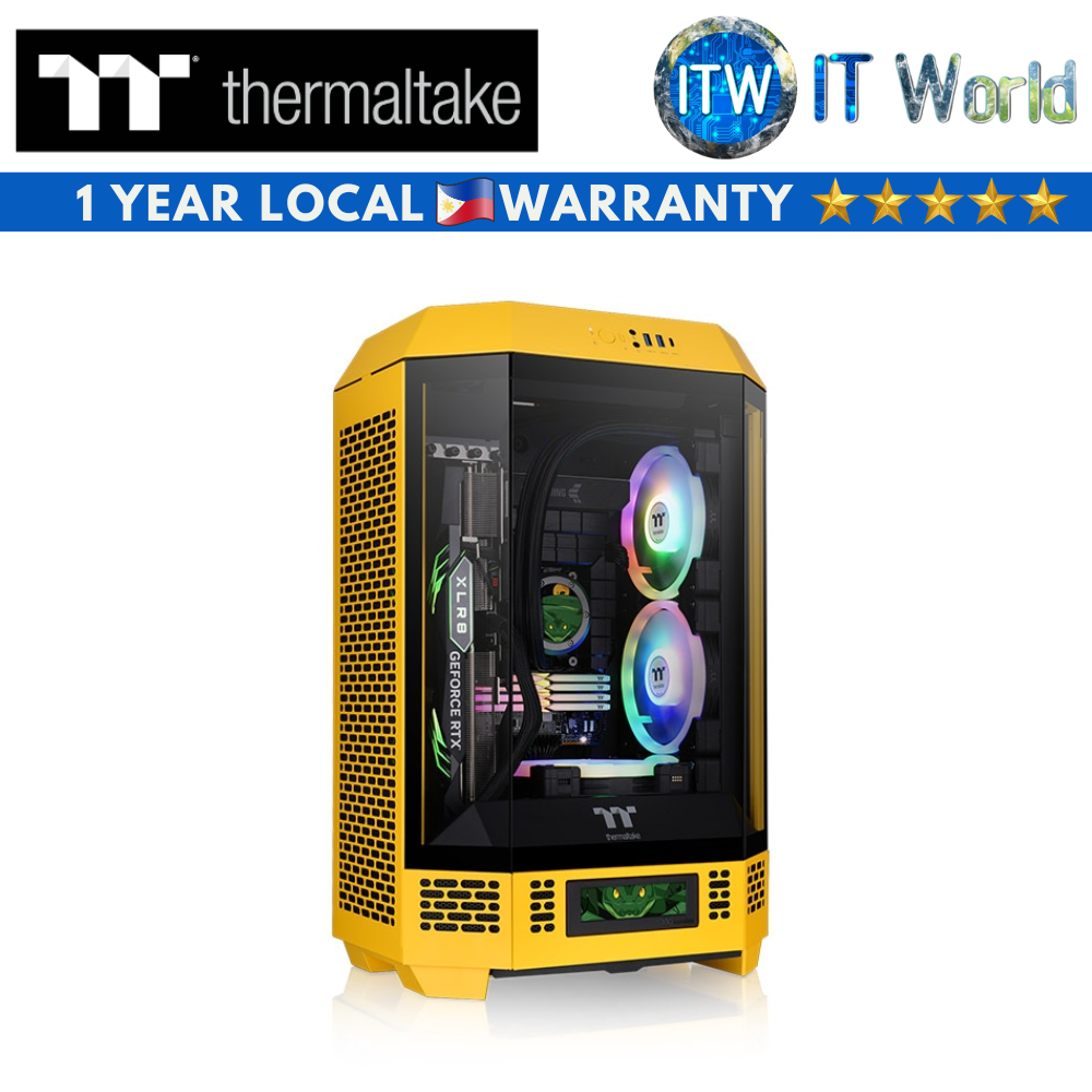 Thermaltake mATX Computer Case The Tower 300 Micro Tower Chassis (Bumblebee)