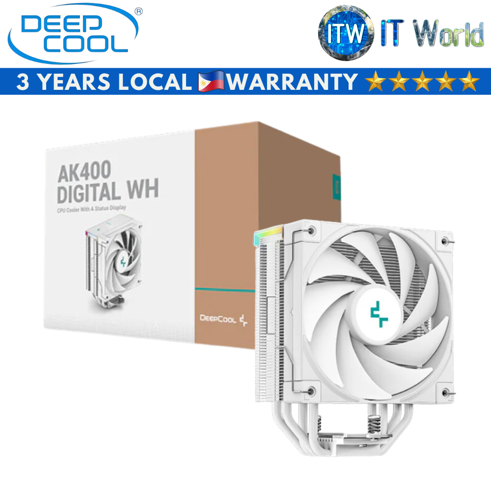 Deepcool AK400 DIGITAL WH Air Cooler (R-AK400-WHADMN-G)