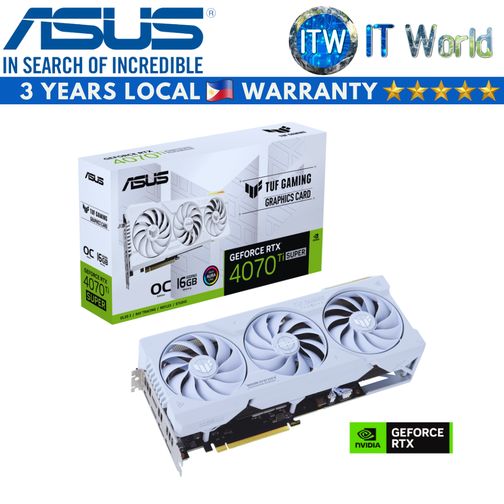 ASUS TUF Gaming RTX 4070 Ti Super GDDR6X White Graphic Card (TUF-RTX4070TIS-016G-WHITE-GAMING)