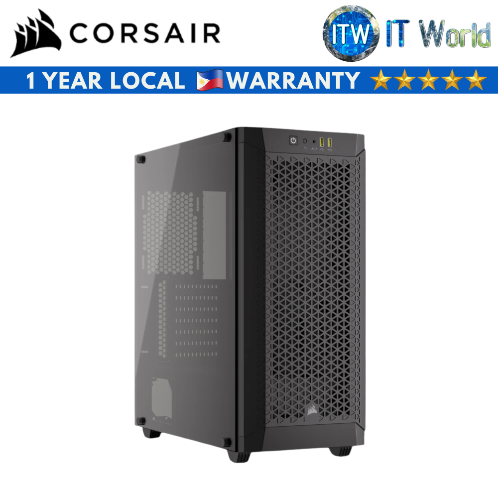 CORSAIR 480T Airflow Tempered Glass Mid-Tower Case Black (CS-CC-9011271-WW)