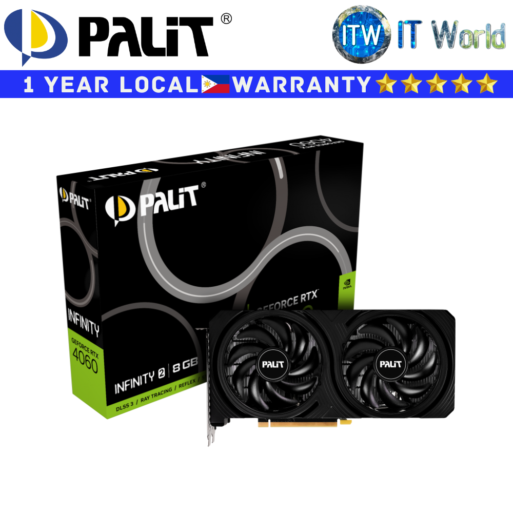 Palit RTX 4060 Infinity 2 8GB GDDR6 Geforce Graphic Card (NE64060019P1-1070L)