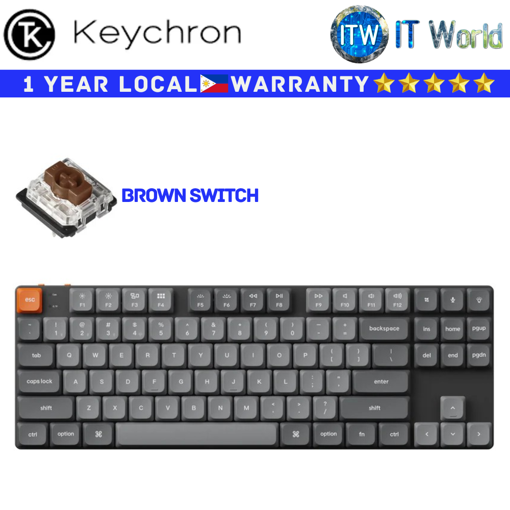 Keychron Wireless Mechanical Keyboard K1 Max QMK/VIA RGB Backlight Brown Switch (K1M-B3)