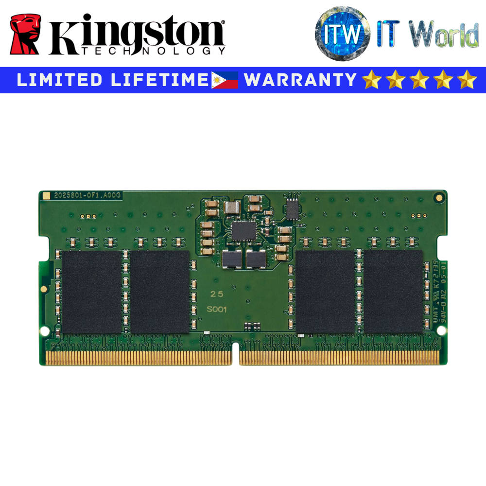 Itw | Kingston DDR5 RAM 8GB (1Rx16) 5600MT/s Non-ECC Unbuffered SODIMM CL46 (KVR56S46BS6-8)