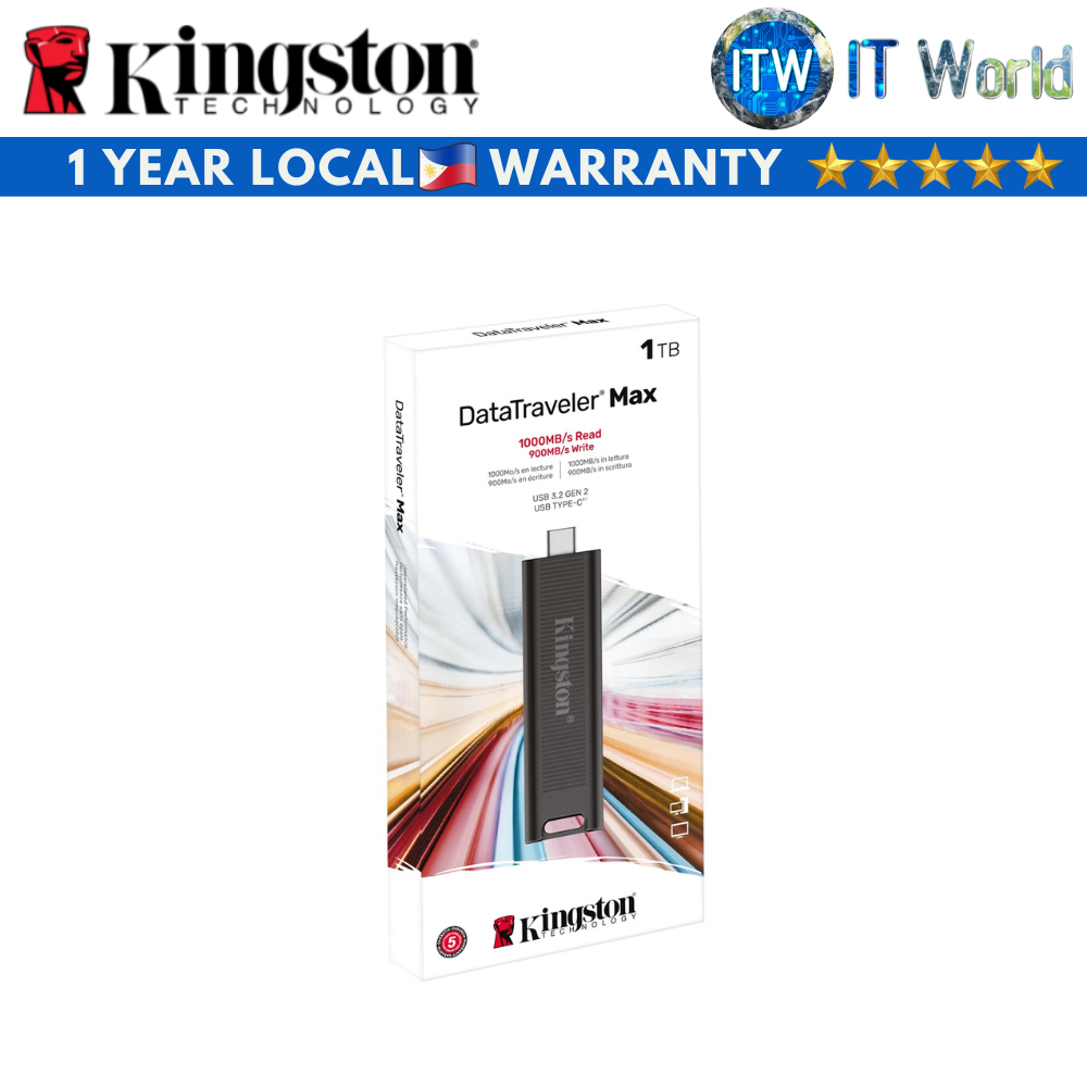 Kingston 1TB DataTraveler Max USB 3.2 Gen 2 Series Flash Drive (Black)