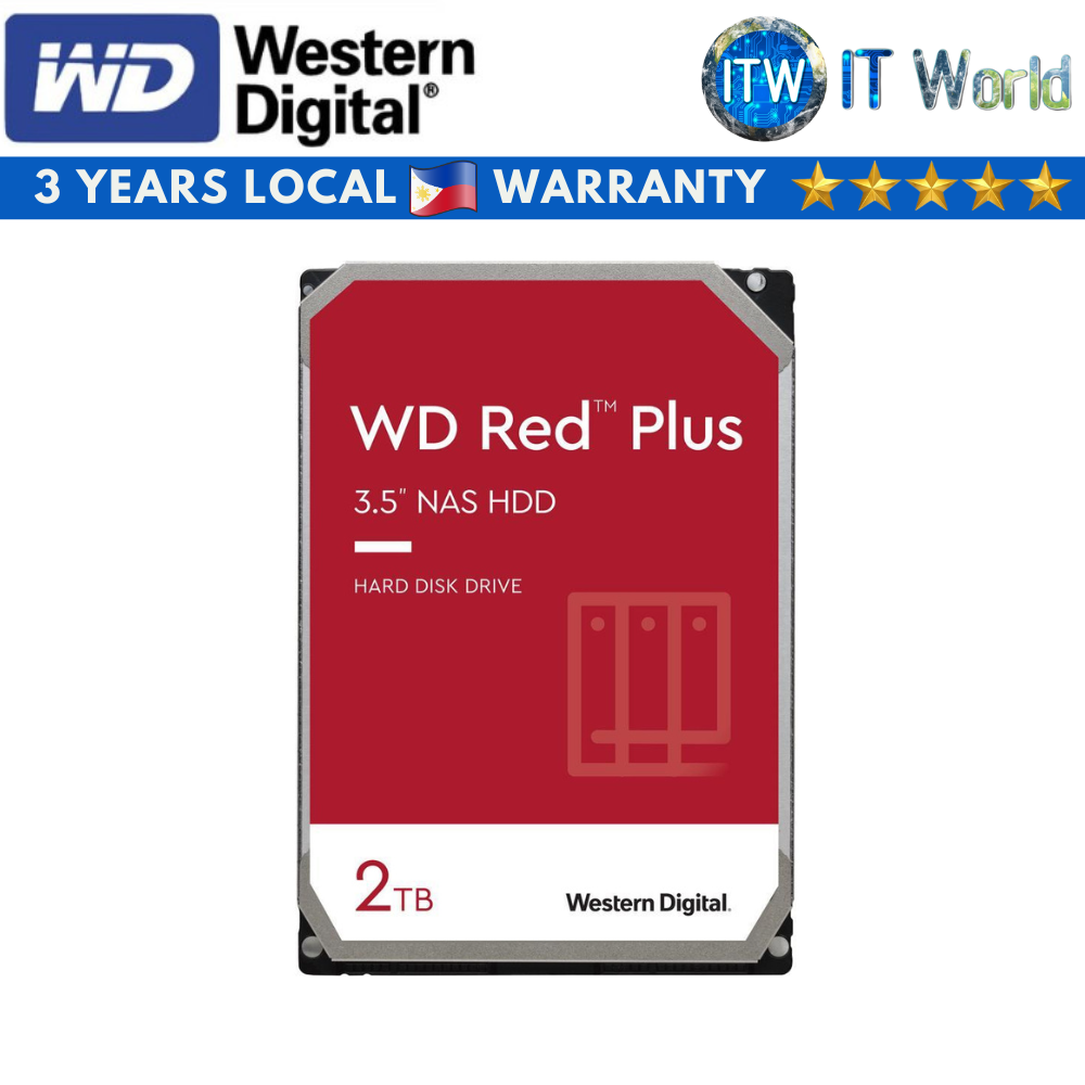 Western Digital 10TB WD Red Plus NAS Internal Hard Drive 7200RPM, SATA 6Gb/s, 256MB, 3.5&quot; -WD101EFBX