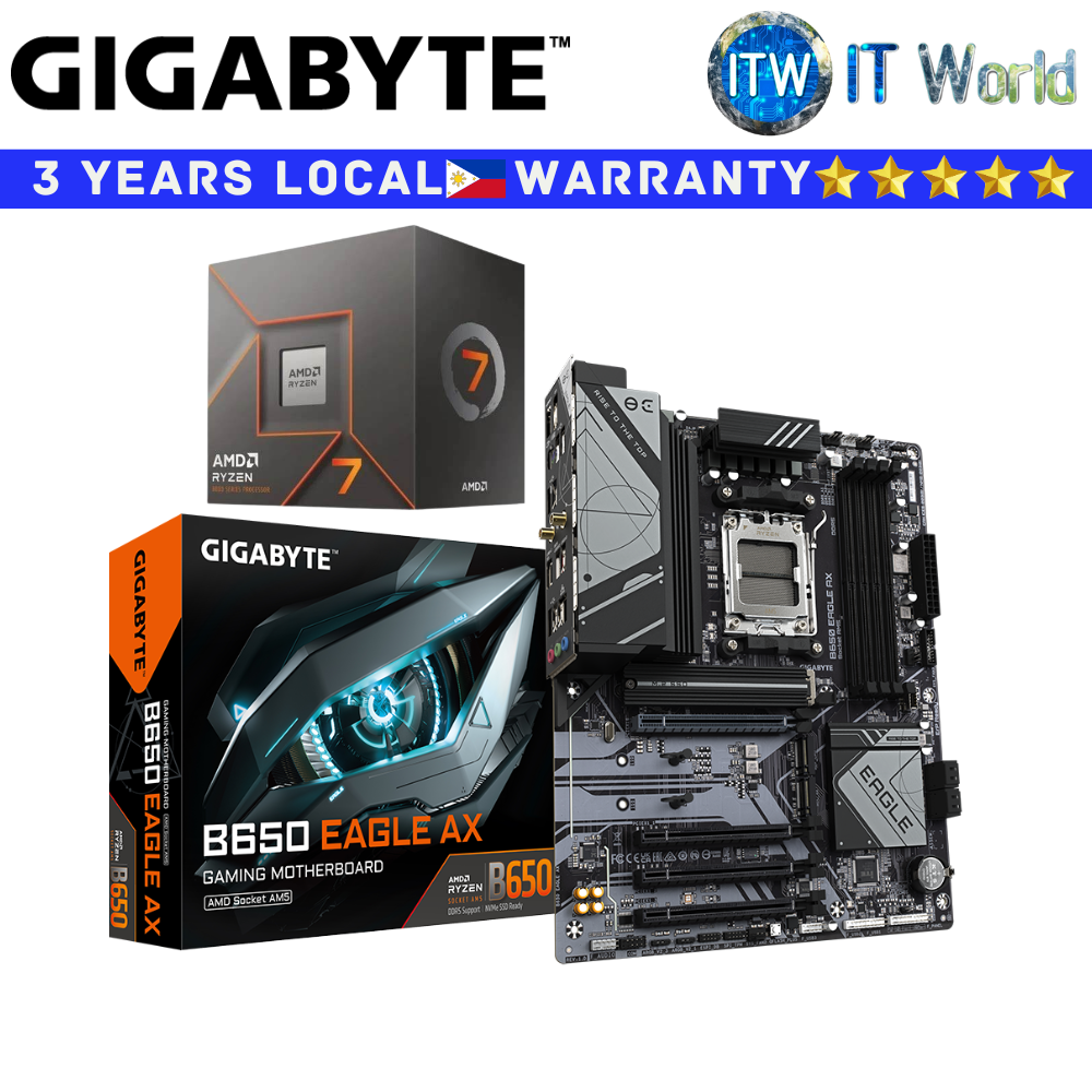 Gigabyte Bundle Ryzen Motherboard AMD 7 8700F Processor with B650 Eagle AX