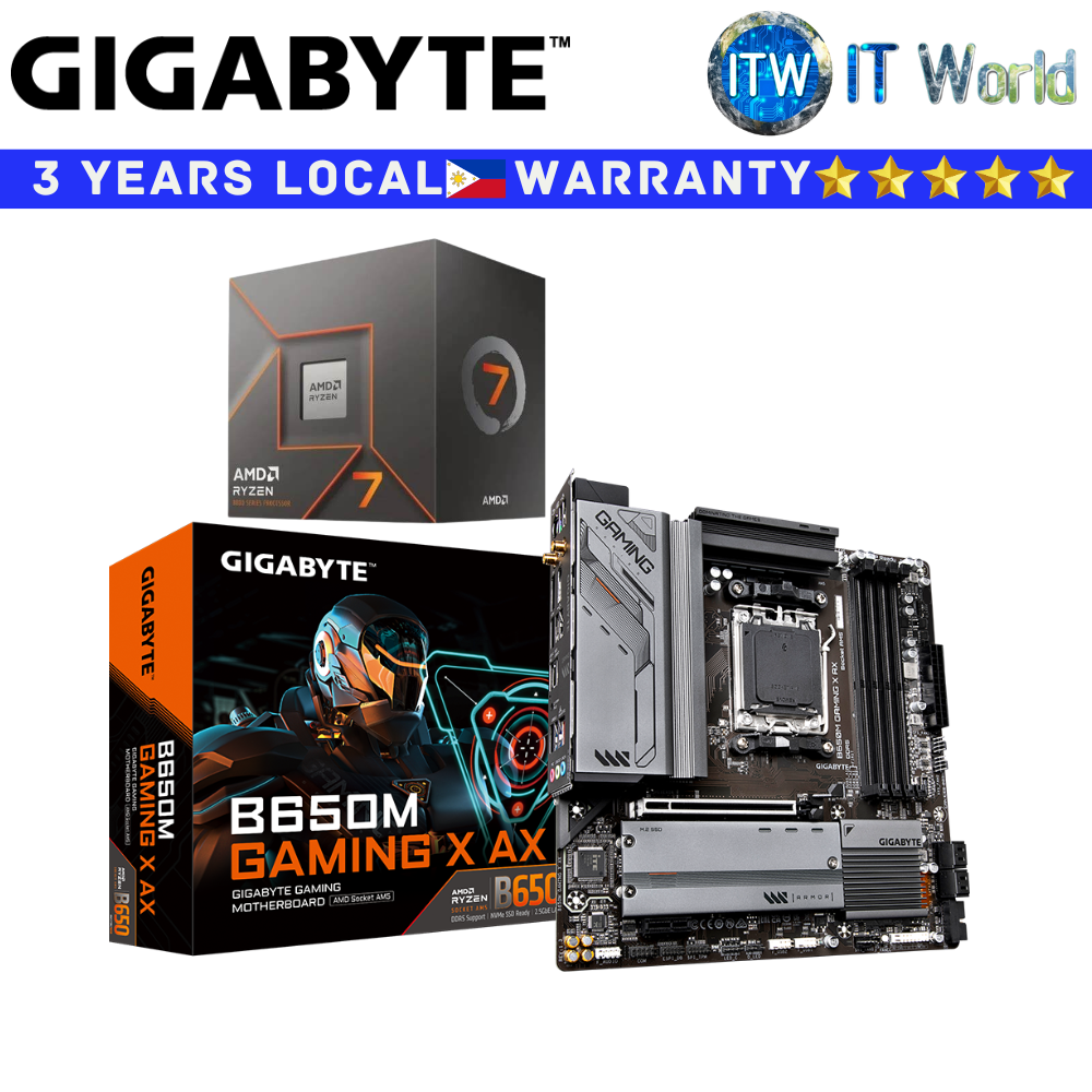 Gigabyte Motherboard Bundle AMD Ryzen 7 8700F Processor with B650M Gaming X AX