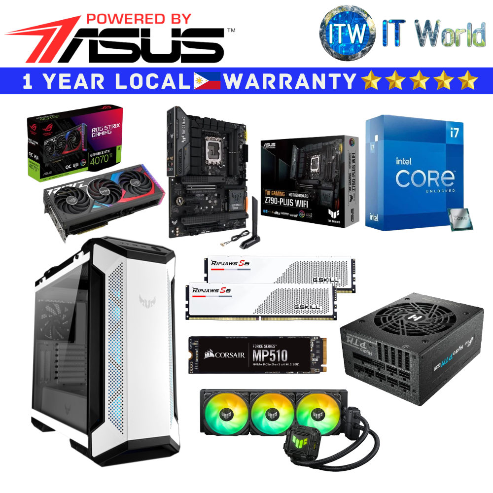 Gaming PC Powered by ASUS Desktop Computer Set i7-14700K 4070 Ti RTX