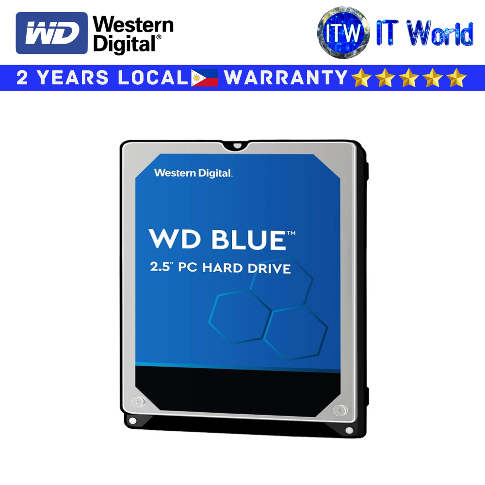 Western Digital Hard Drive HDD WD Blue 2TB Mobile SATA 6 Gb/s 2.5&quot; 128MB Cache 5400RPM (WD20SPZX)