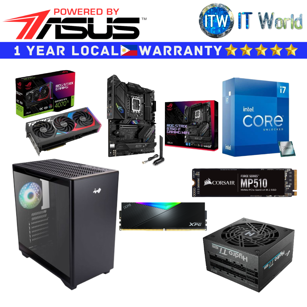 Gaming PC Powered by ASUS Desktop Computer Set Adventour Build i7-12700KF 4070 Ti RTX Super