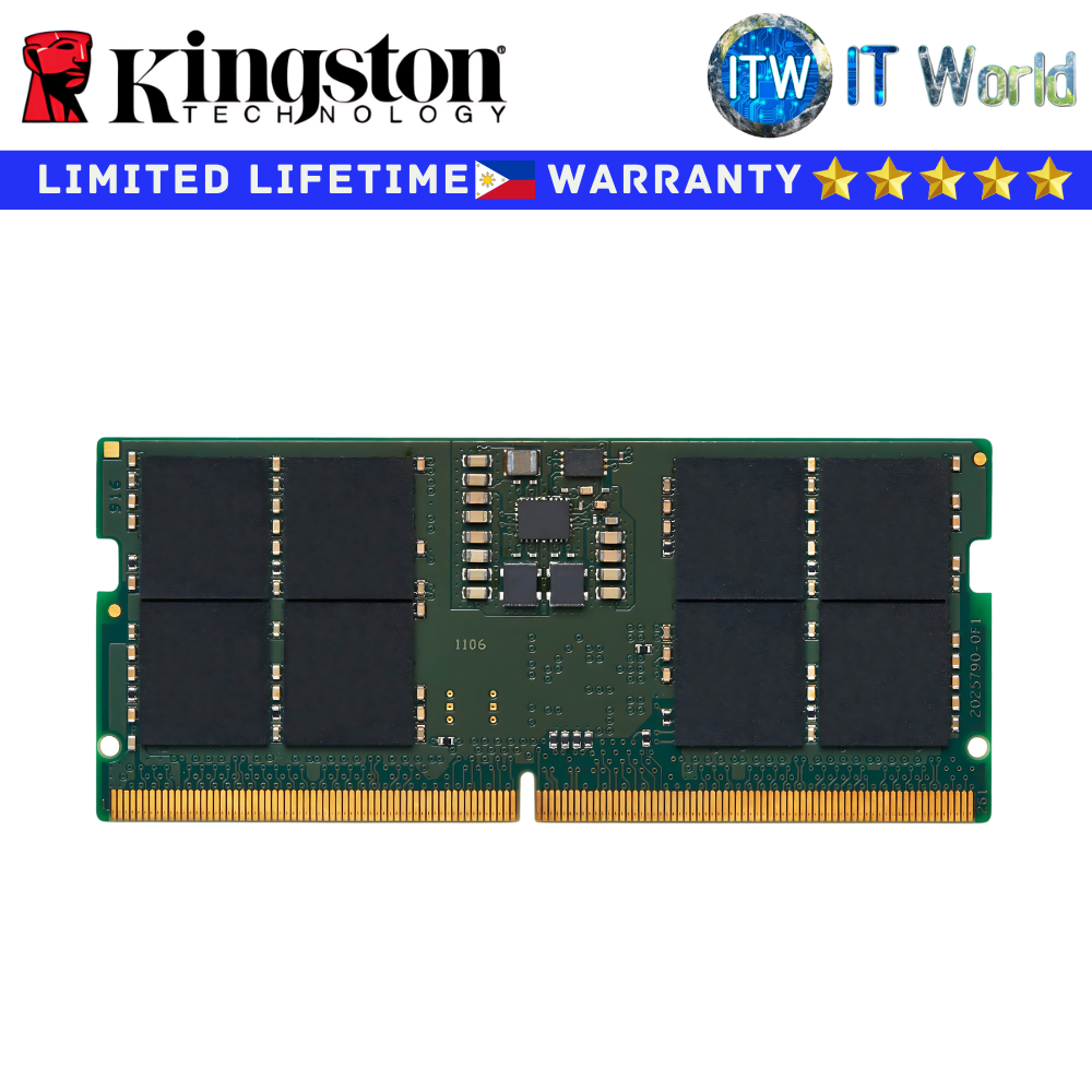 Kingston DDR5 RAM 16GB (1RX8) 5200MT/s Non-ECC Unbuffered SODIMM (KVR52S42BS8-16)